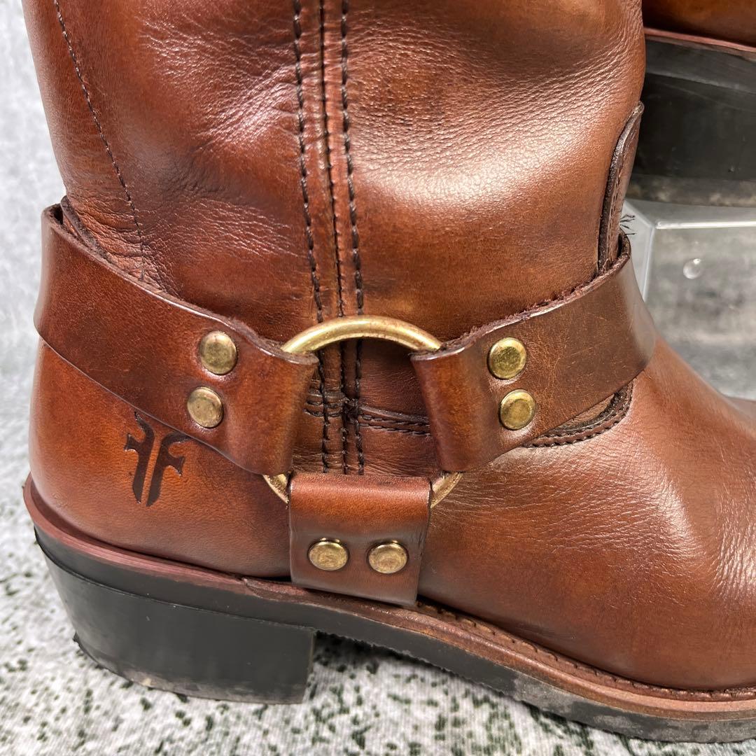 フライ リングブーツ ブラウン レザー エンジニアブーツ 韓国製