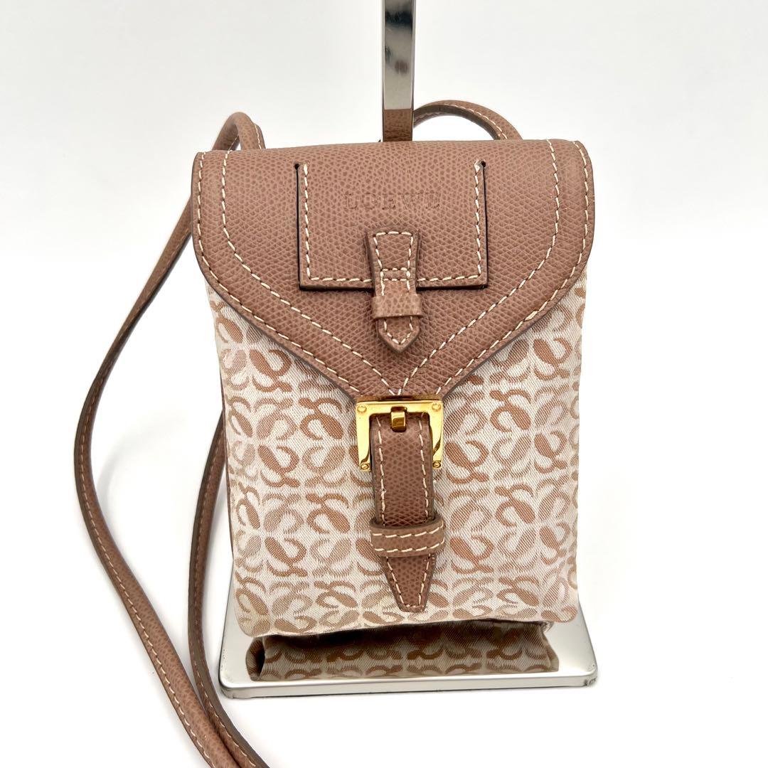 希少 ロエベ LOEWE ミニ ショルダー ポーチ　アナグラム　スマホショルダー