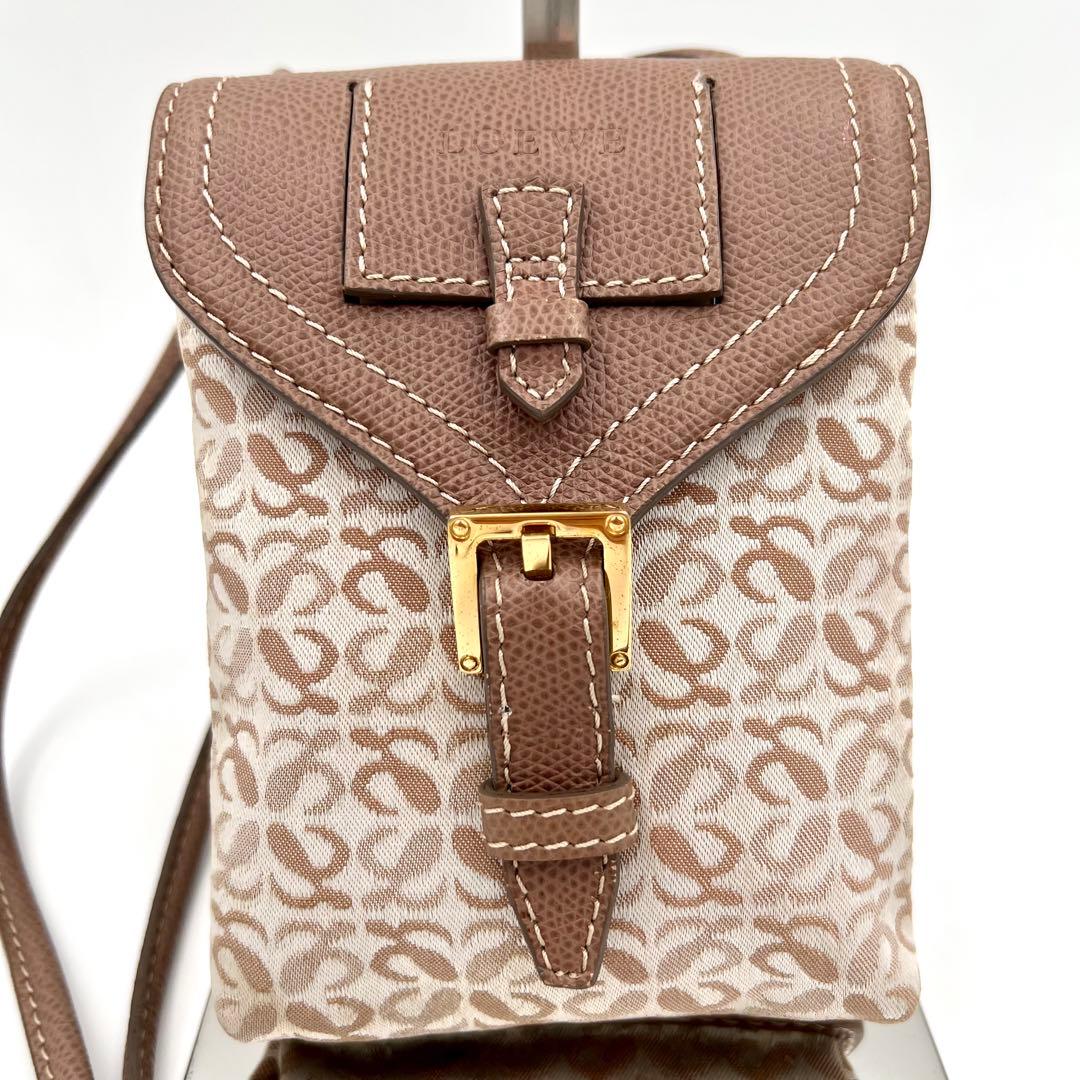 希少 ロエベ LOEWE ミニ ショルダー ポーチ　アナグラム　スマホショルダー