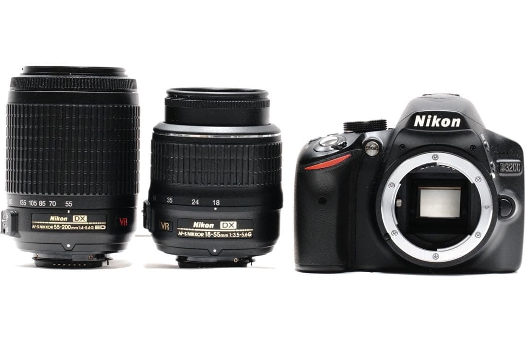 新品級 Nikon D3200 スマホ転送 ダブルズーム レンズセット 入門機