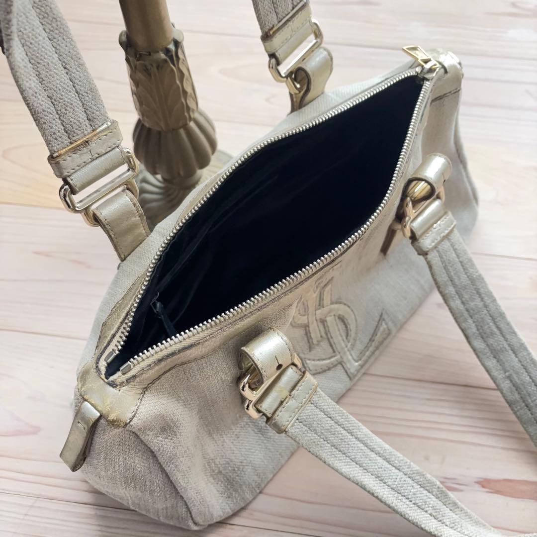 【イブサンローラン】ヴィンテージ カハラ　ミニボストン　ハンドバッグ