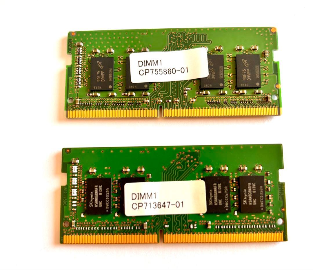 DDR4 SO-DIMM 8GB×2計16GB Micron/SK hynix