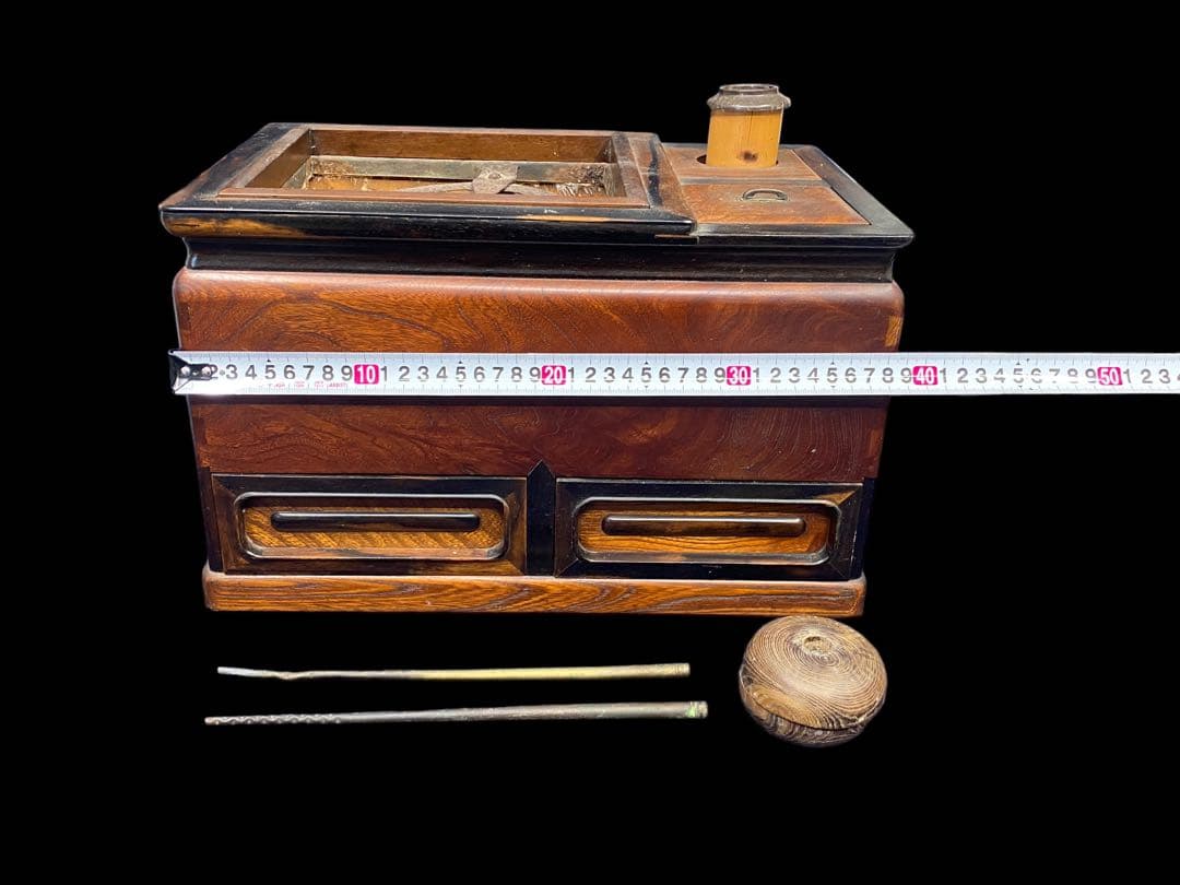 長火鉢　火鉢　引き出し付　アンティーク　コレクション