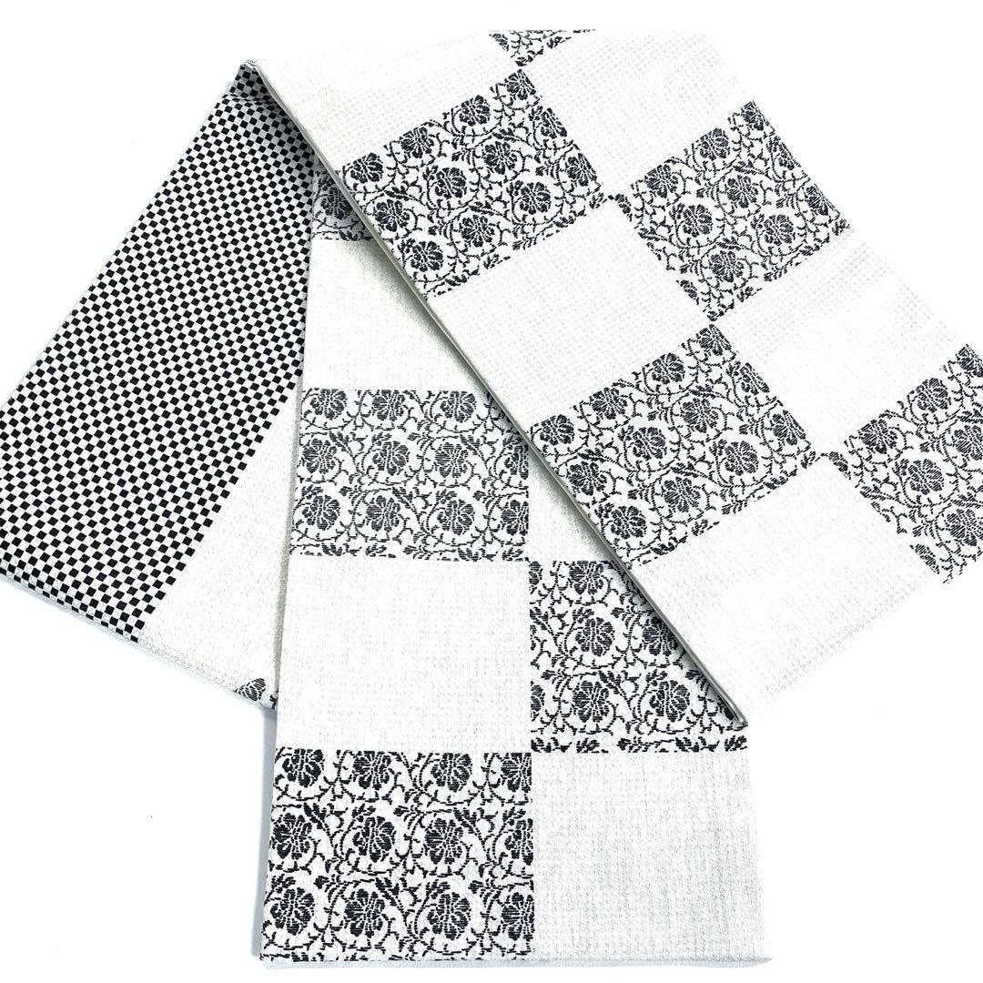 専用 帯5045 ●高級 正絹 全通 袋帯 市松模様