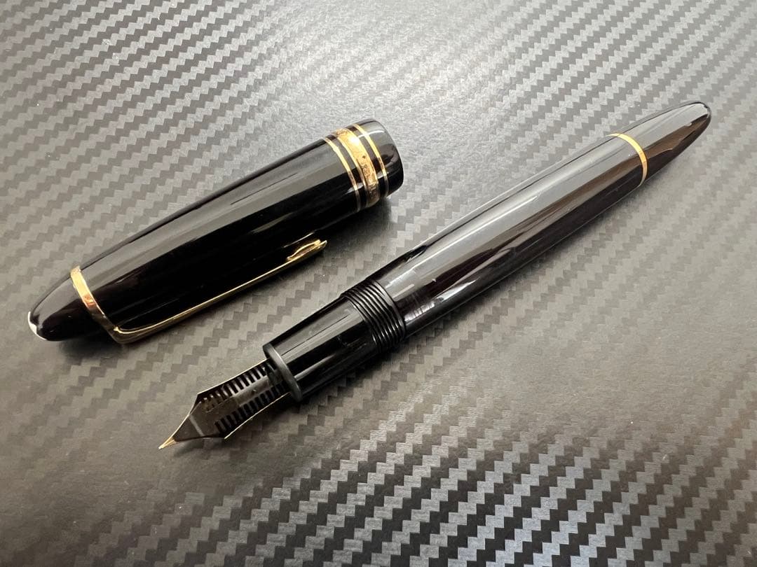 モンブラン マイスターシュテュック 146 万年筆 14K 全金 EF 極細字