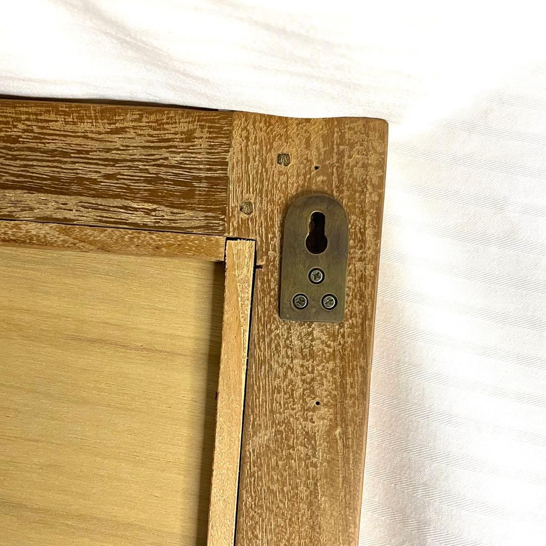 鏡 ミラー 額装 木製 壁掛け アンティーク ビンテージ