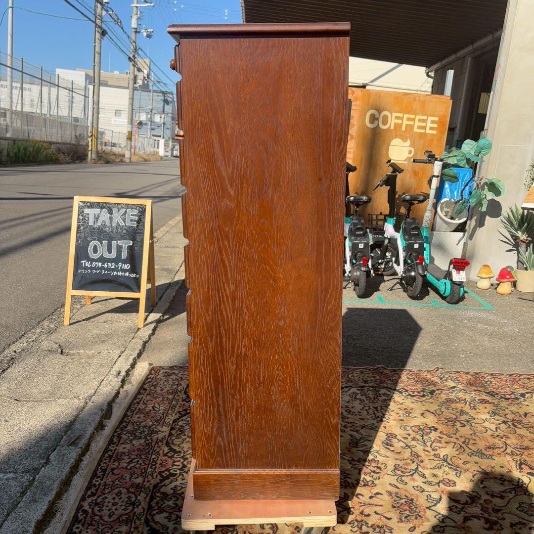 越後民芸家具 ナラ材 ハイチェスト　ヨーロピアンスタイル