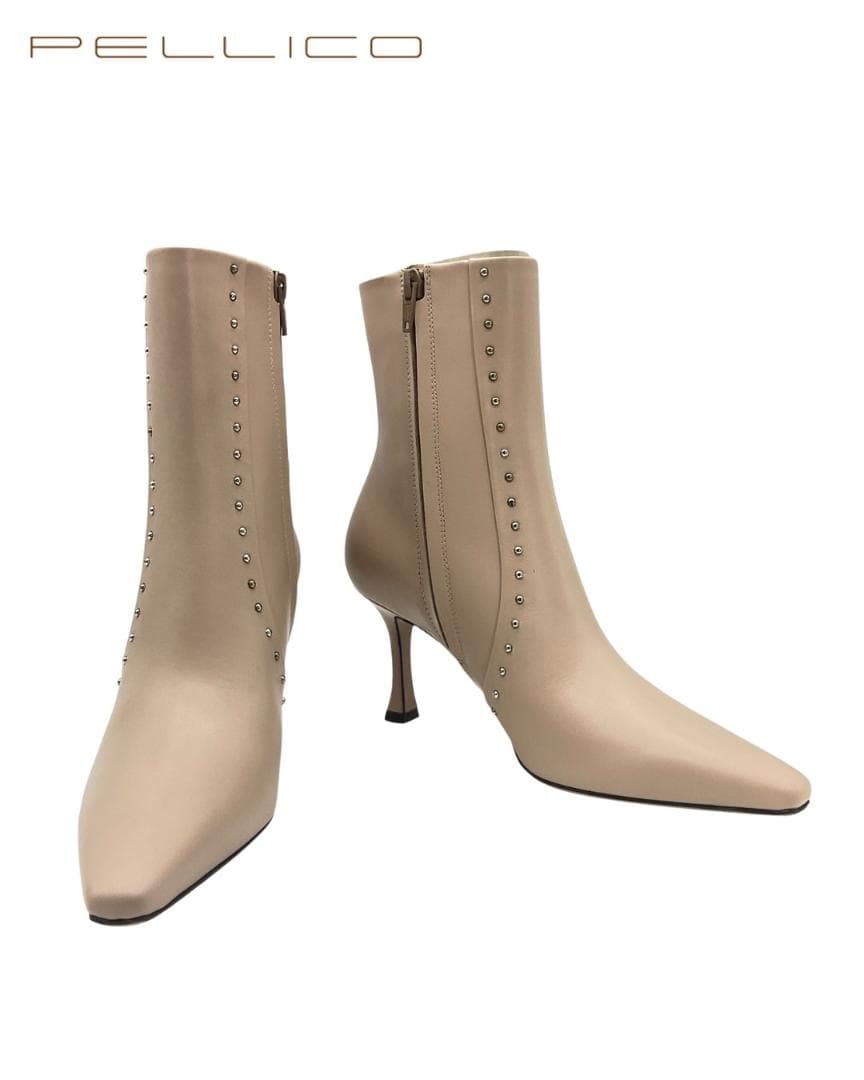 【未使用】PELLICO VENERE スタッズヒールブーツ 37