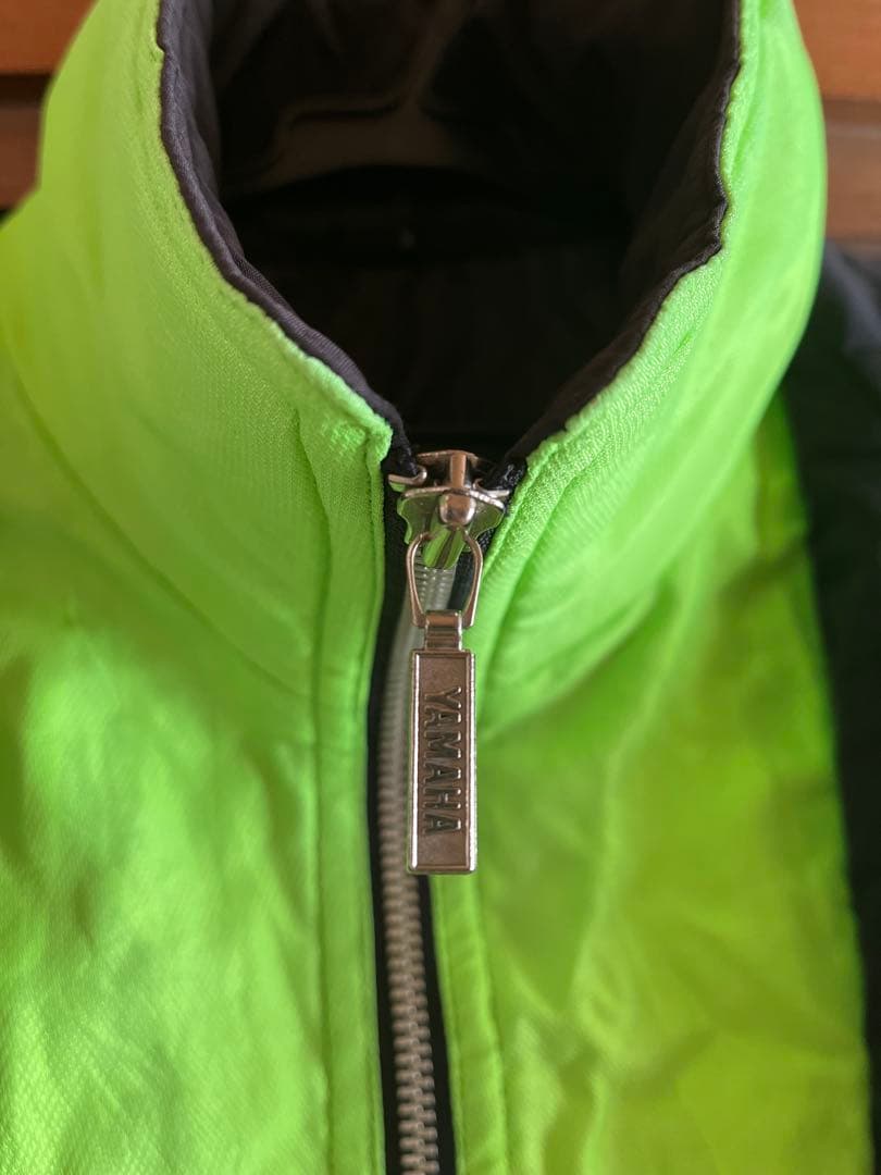 【希少】YAMAHA  SQUARE ジャケット 蛍光グリーン　古着