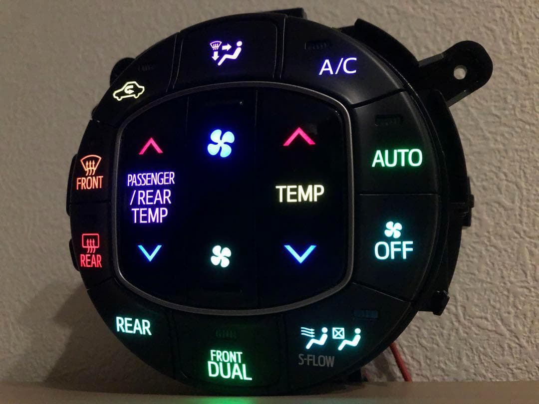 【自動色変化仕様】80ヴォクシー　ノア　エアコンパネル　LED打ち替え済み 7