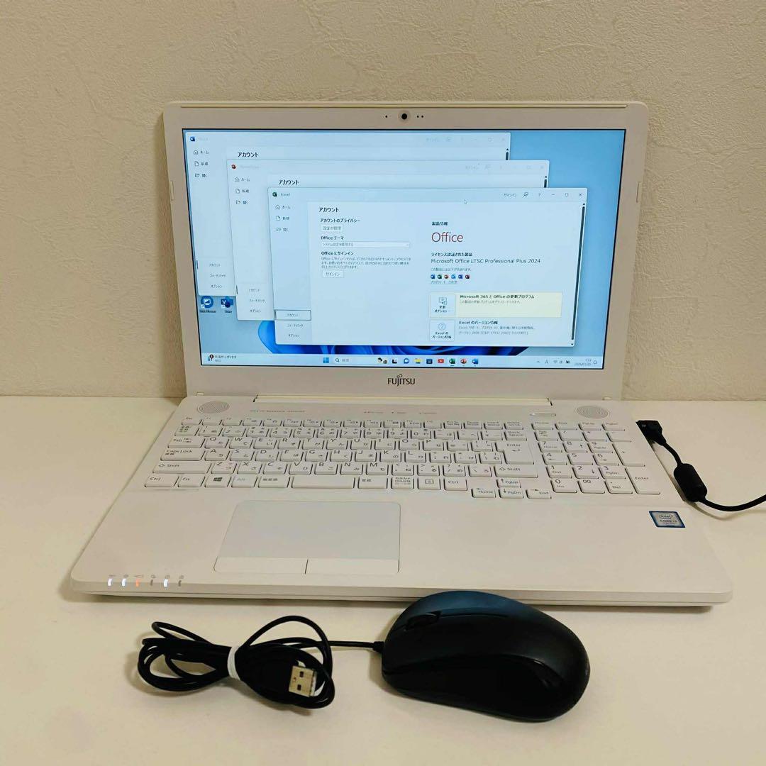 Y55 富士通ノートパソコンSSD第7世代Windows11オフィス2024付き