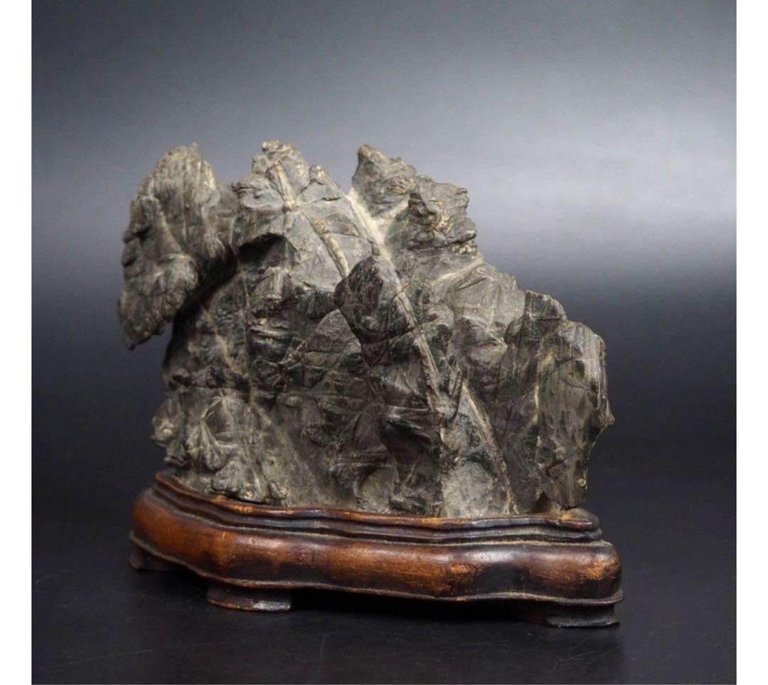 送料無料　鑑賞石愛好家蒐集品　山水石　鑑賞石 天然石 盆石 奇石