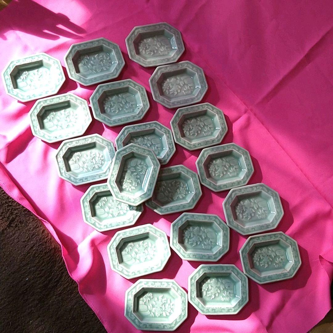 長八角　重磁　手塩皿　市人　茶入　１９枚揃え