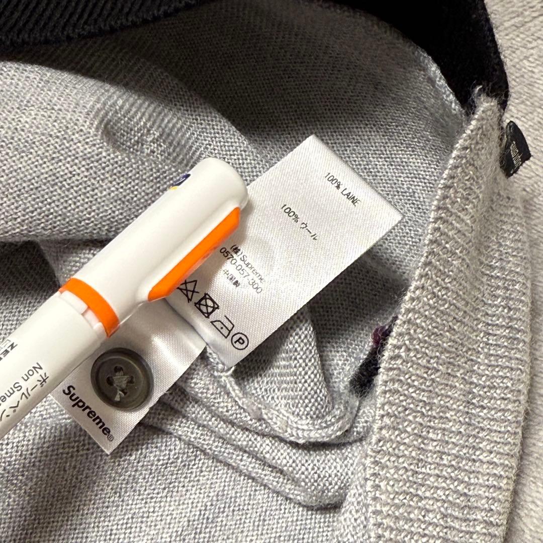 【XL】 Supreme Corner Stripe Polo Sweater