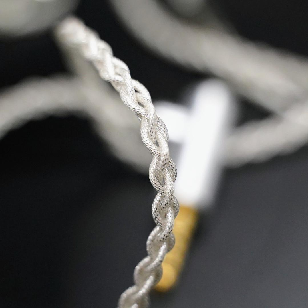 【希少L字】7N粒子単結晶銅銀メッキ リッツ構造 CIEM 2Pin 4.4mm