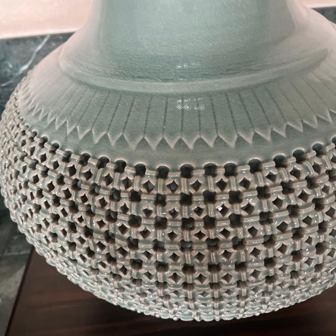 特大壺　青磁　床の間　美品