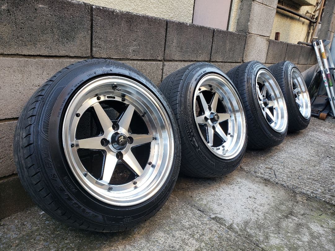 ロンシャン風15インチ pcd100 8j オフセットプラス20