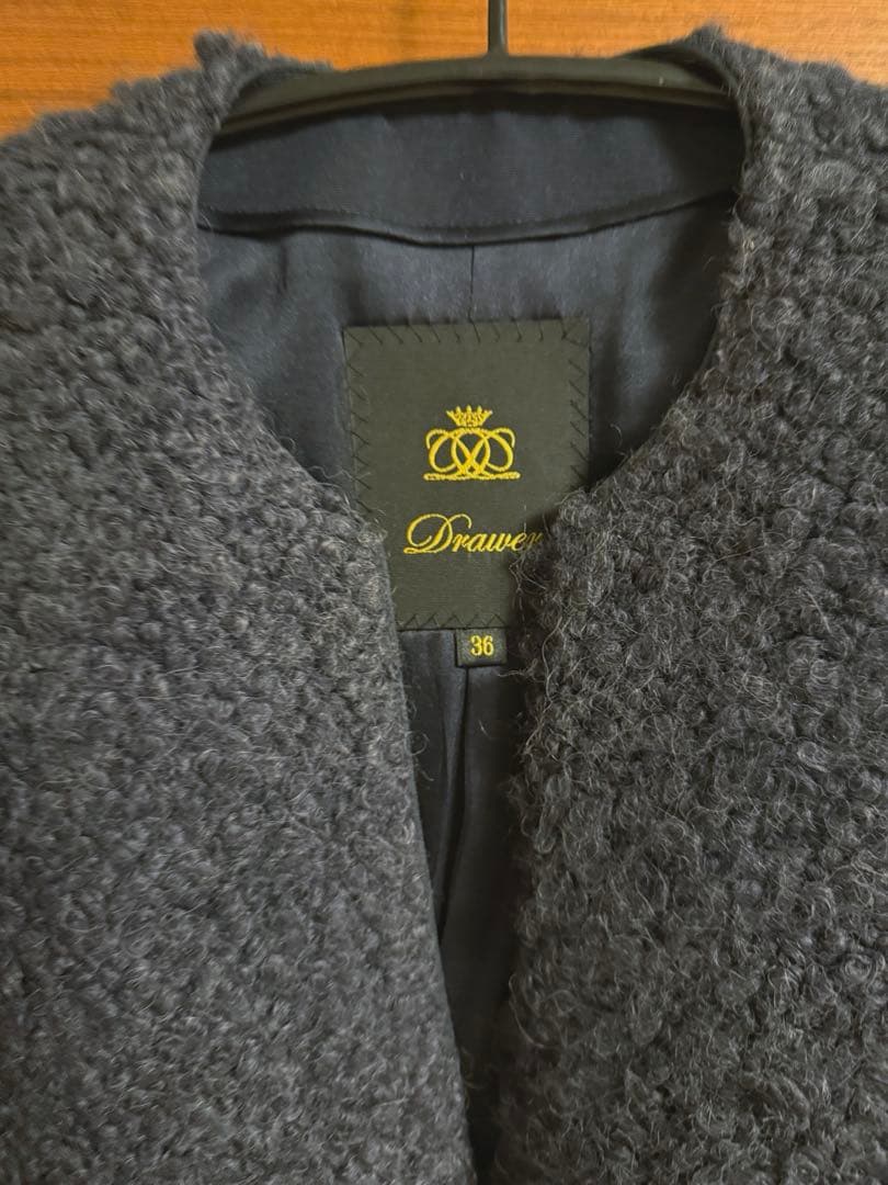 DRAWER 24FW レザーポケットジャケット　ネイビー36