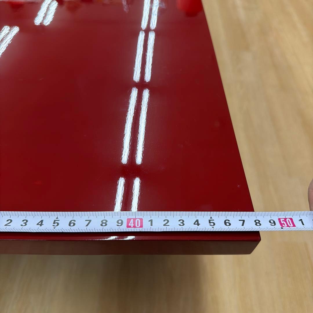 赤いひな祭り用飾り台 2段　桜模様　朱赤