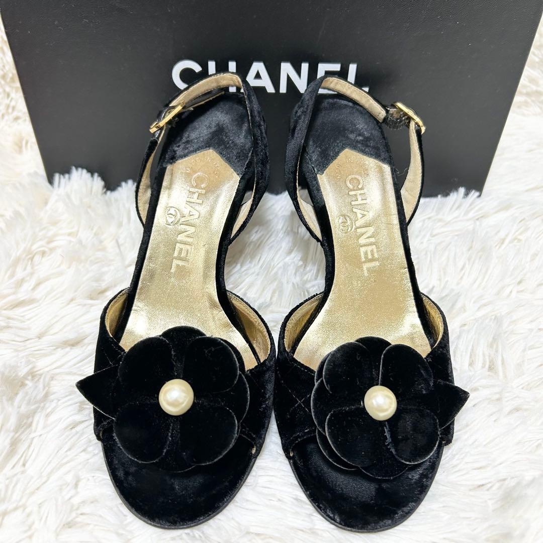 d*3様 【良品】CHANEL シャネル カメリア サンダル