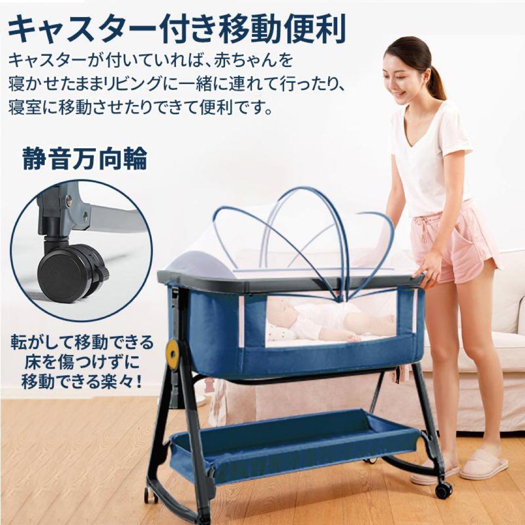 まる【人気】HZDMJベビーベット　グレー　持ち運び可能