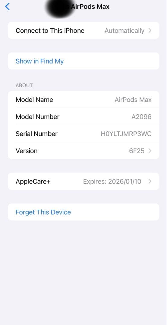 AirPods Max シルバー　　Apple care 保証期間内