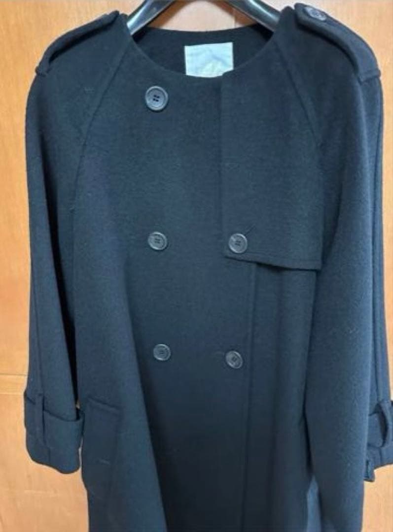 美品　Black ウールコート　38 M