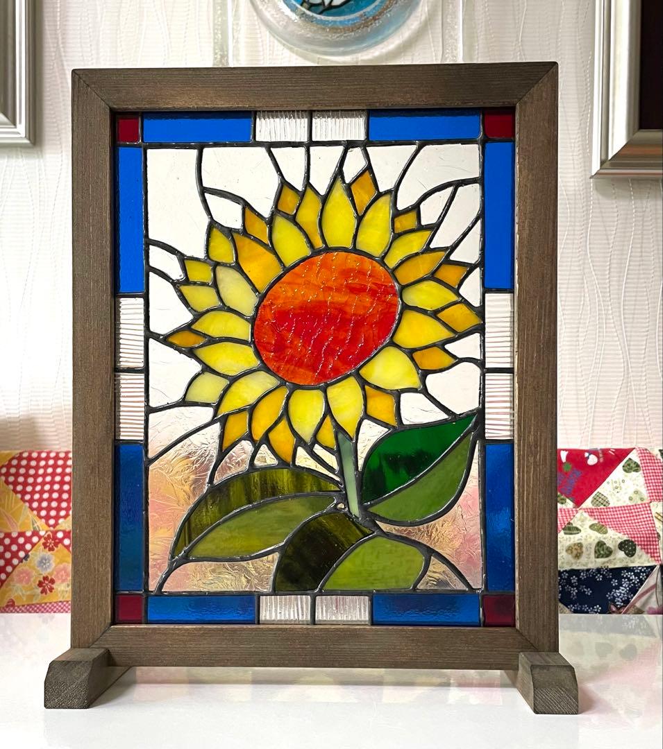 ステンドグラスパネル【向日葵】