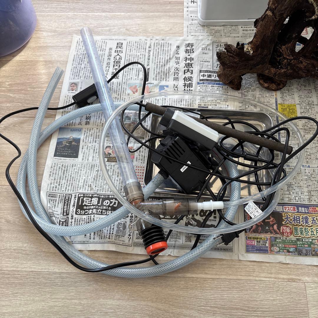 ☆大きなガラス水槽とLED照明、水槽台、その他一式セット☆