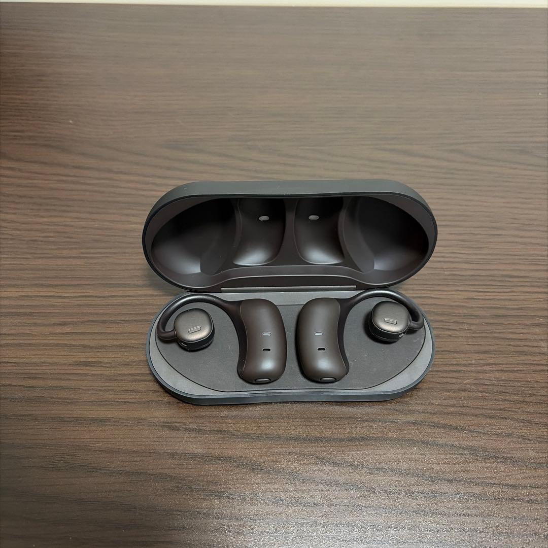 ワイヤレスイヤホン ダークグレー 耳掛け型