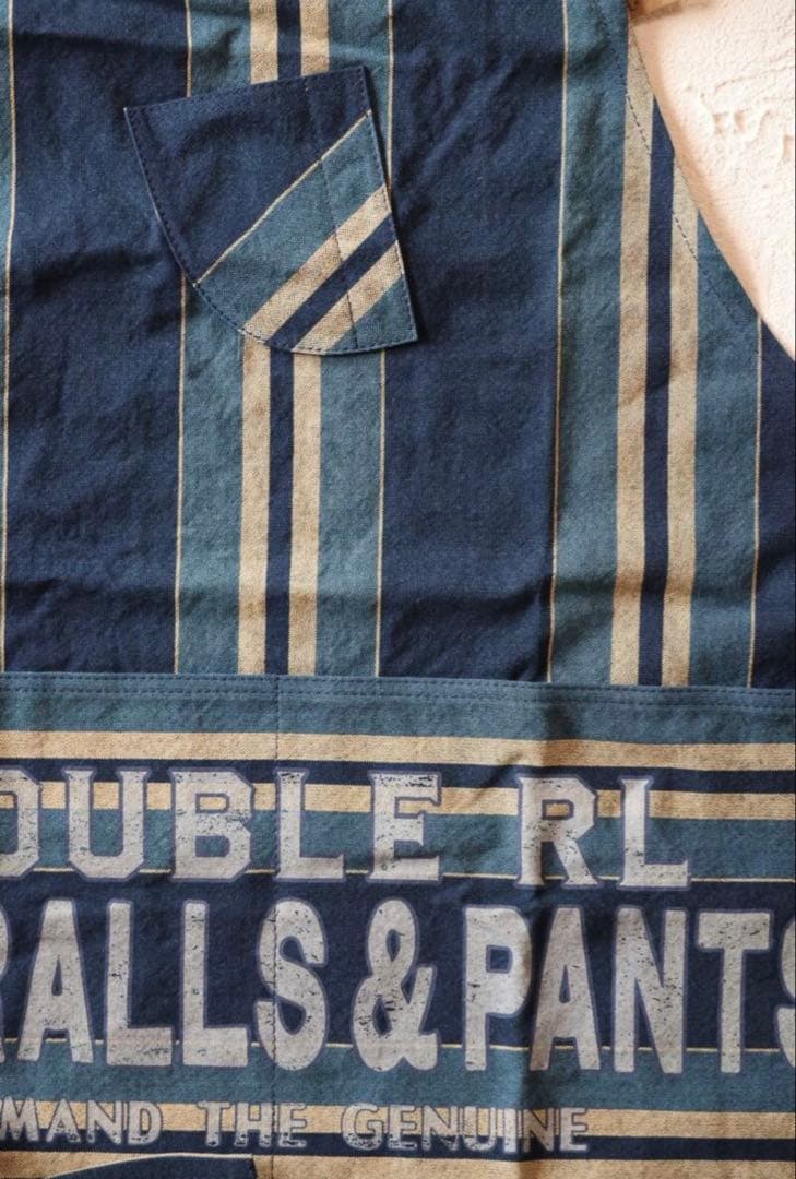 新品*RRL*インディゴ ストライプド ウーブン エプロン *ダブルアールエル