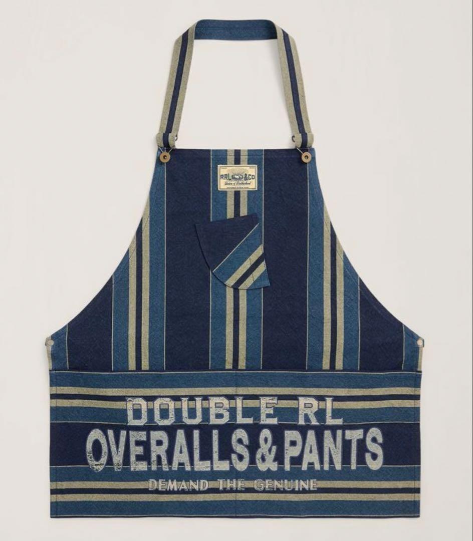新品*RRL*インディゴ ストライプド ウーブン エプロン *ダブルアールエル