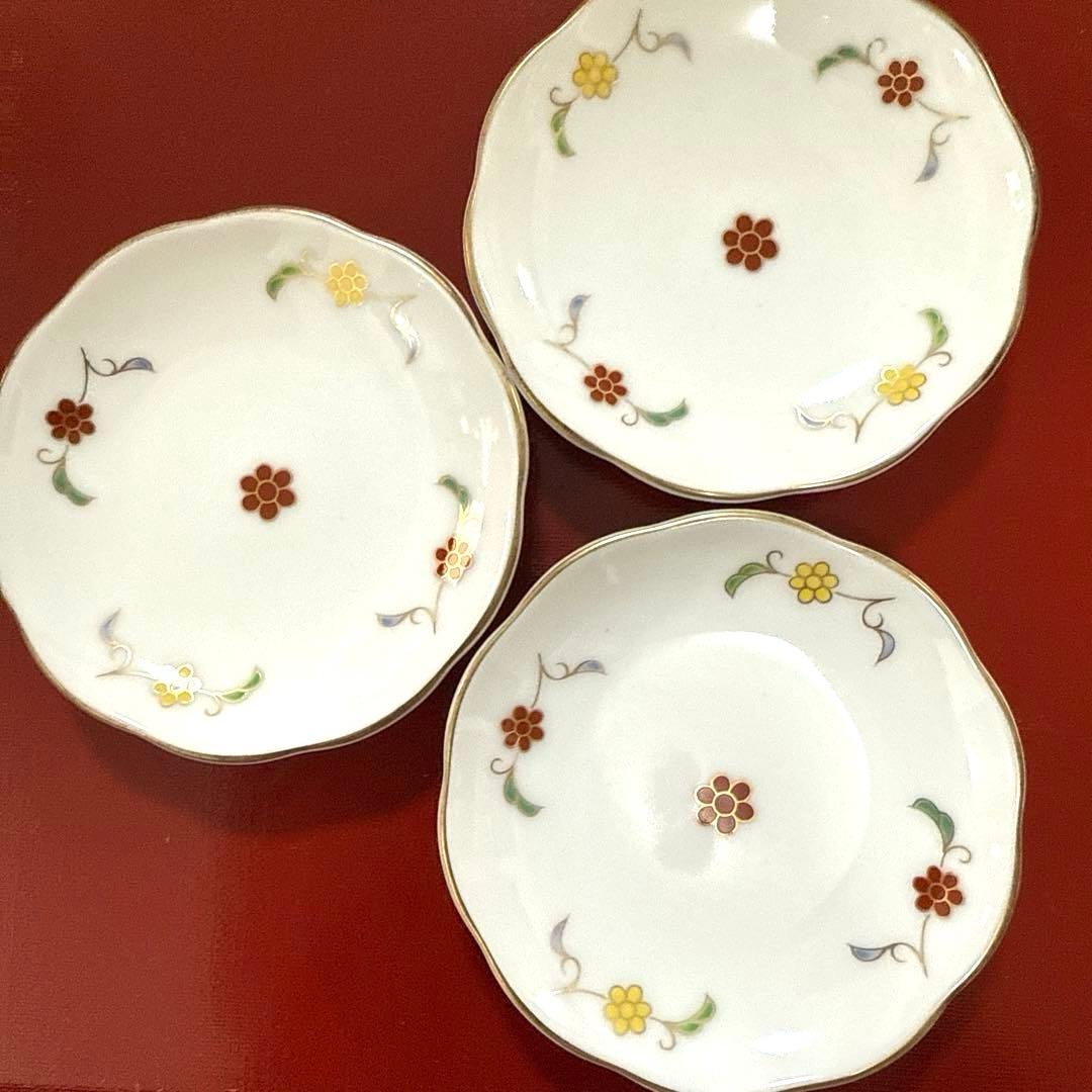 たち吉かぶら辛子角皿　伊万里金彩小丼小鉢　翔山茶碗蒸し　金縁グラスNo.3-48