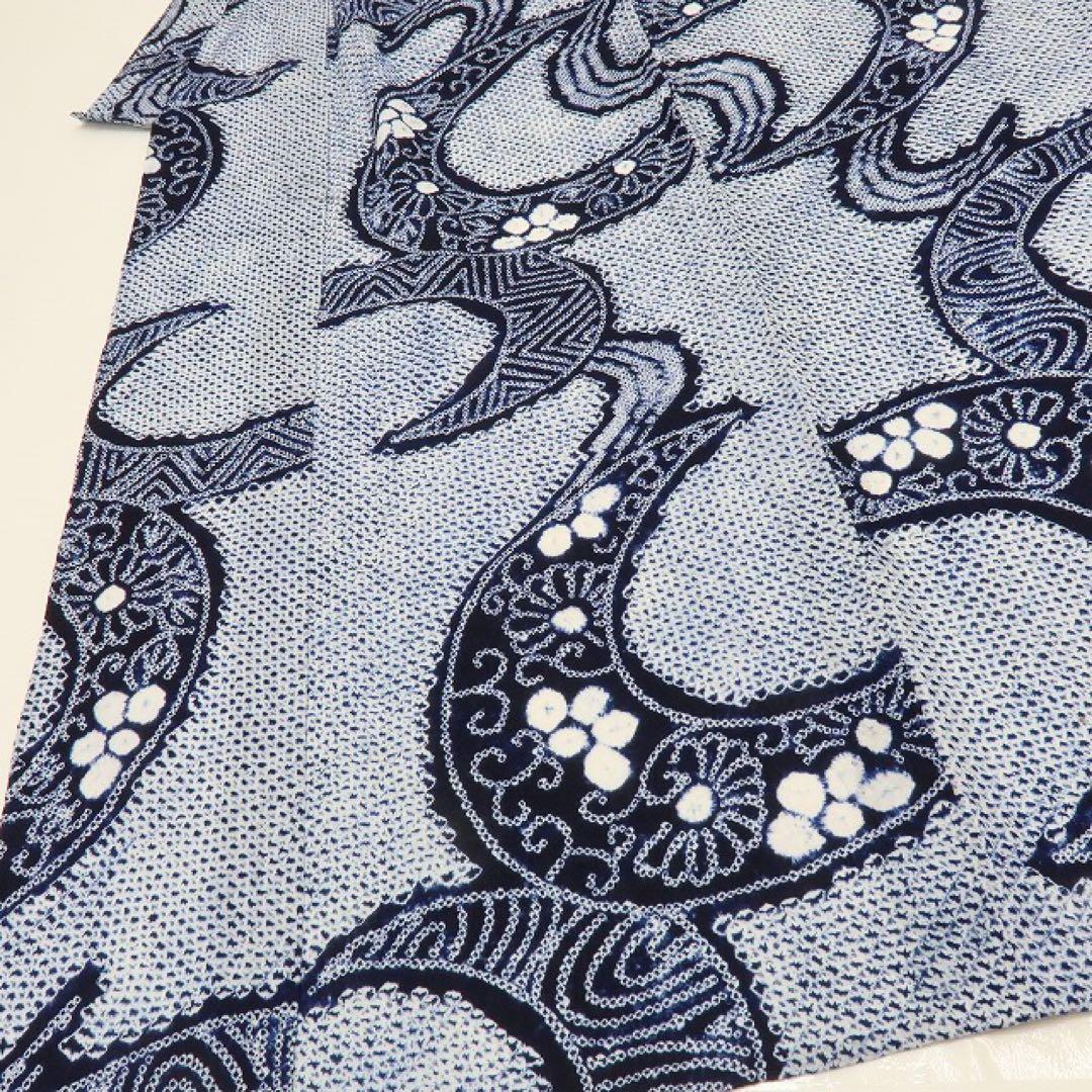 ん✺美品未着用 有松鳴海絞り 高級浴衣 着物 A3290