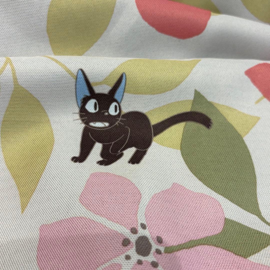 魔女の宅急便　ジジ　黒猫　アンフルール ピンク　遮光カーテン　花柄　ジブリ