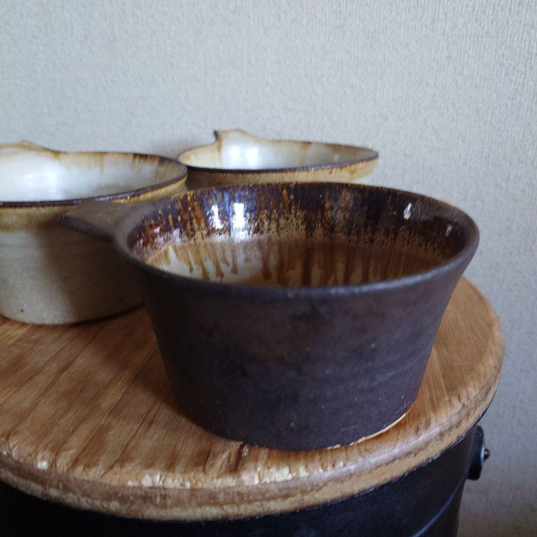 滋賀県 信楽焼 陶芸作家 藤原純 器 食器 皿 タブ鉢 3個セット