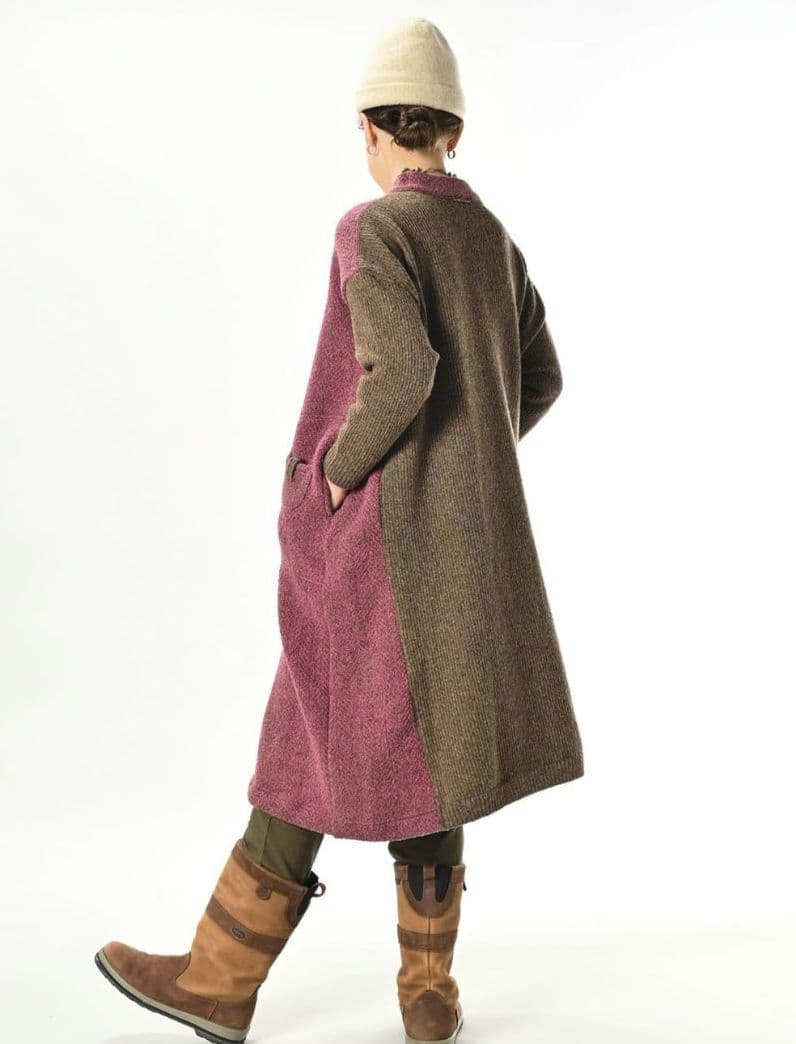 45R☆シェットランドニットツイードのドレス/ネイビー♪