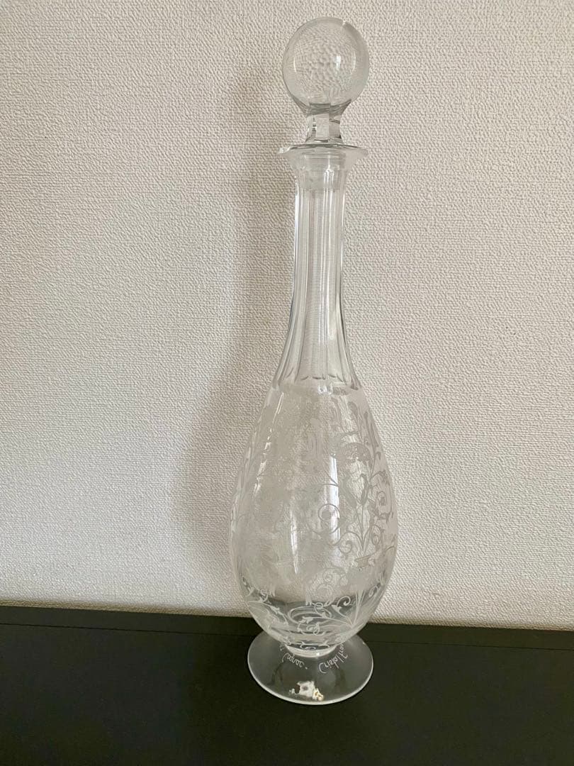 空きボトル　モネ ジョセフィーヌ デキャンタ クリスタルガラス　蓋あり