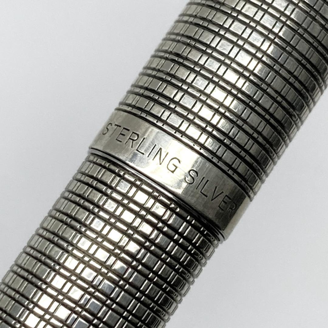 18K-WG 銀製 PLATINUM プラチナ万年筆 スターリングシルバー