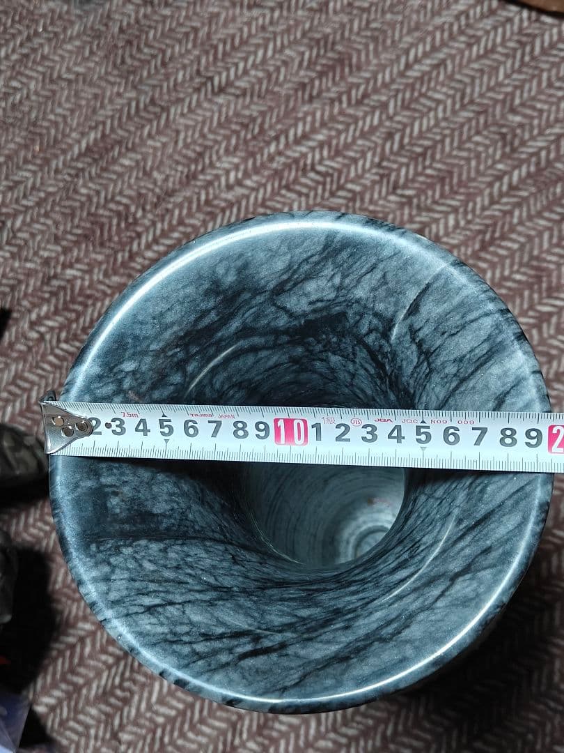 アンティーク 虎柄 大理石 花瓶 花器 傘立て 高さ約46cm