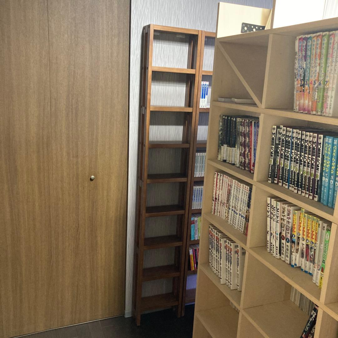 ベルメゾン 突っ張らずに取り付けられる薄型ラック 本棚 幅30 ダークブラウン