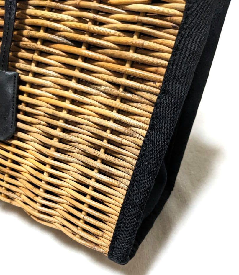 odds　かごバッグ　ラタン　　ミニバッグ　 オッズ　ラタンバッグ　レザー