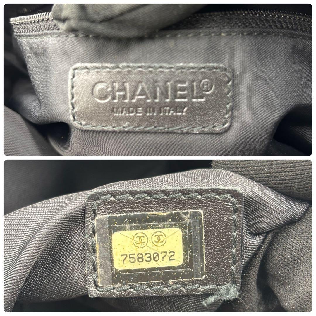 シャネル ニュートラベルライン 2way ショルダーバッグ ハンドバッグ 黒