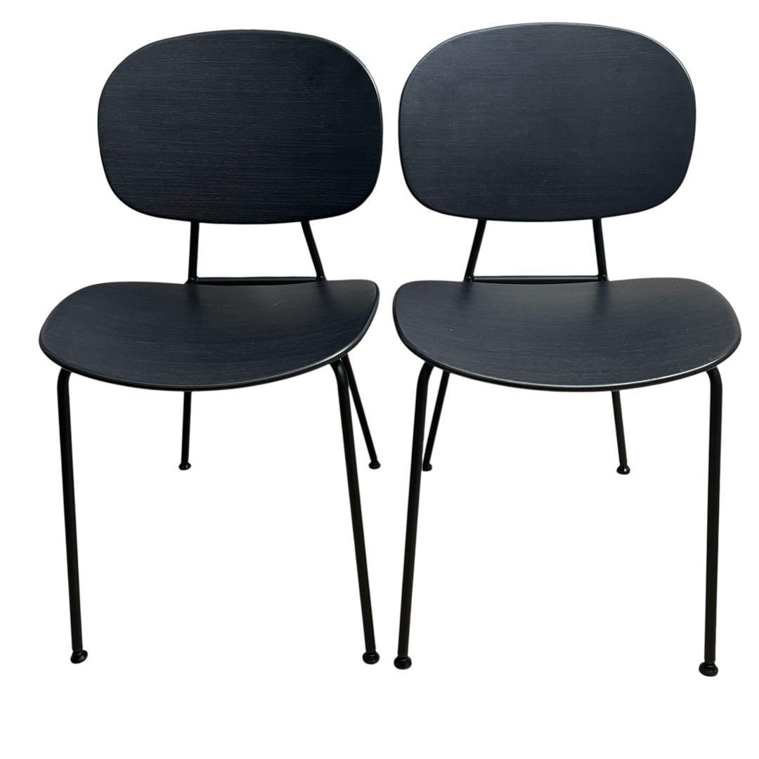 美品　ASPLUND■トンディーナ　ダイニングチェア　ブラック　イタリア製　2脚