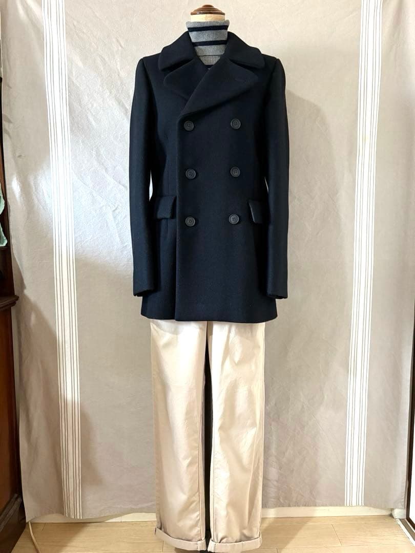 【新品・未使用】A.P.C. ★フランス製★黒 Pコート★カバー&ハンガ－付き