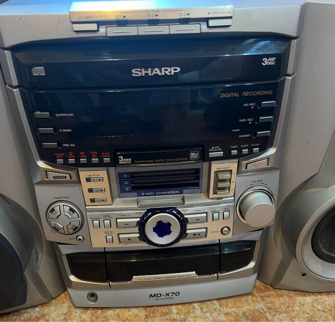 ラジオ・コンポ SHARP MD-X70-S