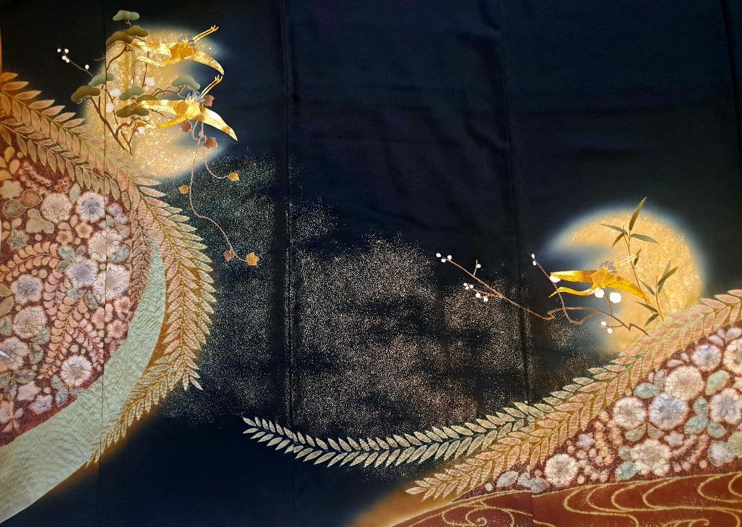 新品未使用❇️作家もの辻ケ花黒留袖　 未使用辻ケ花袋帯　５つ紋　フルセット