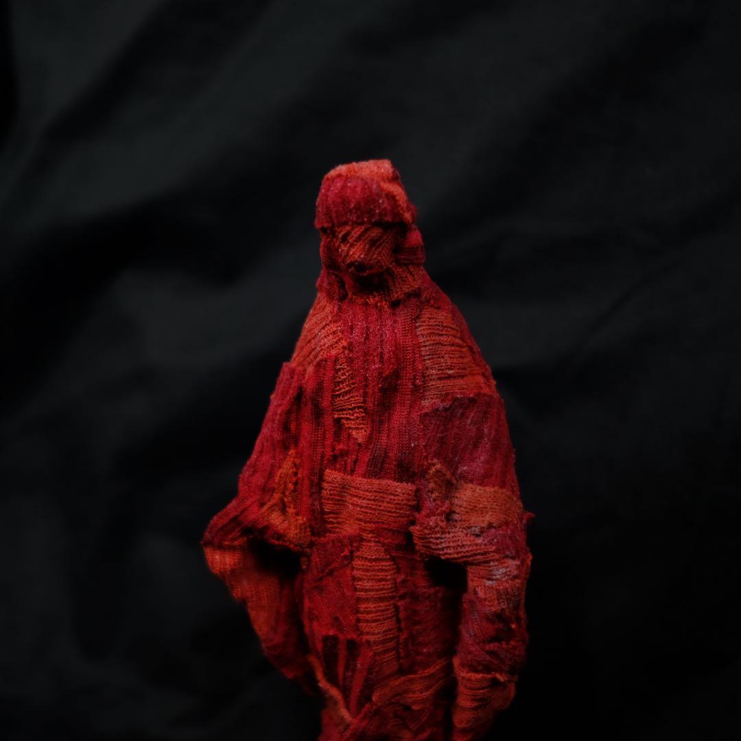 アンティーク　マリア像　パッチワークリメイクオブジェ　キリスト　女像　アート