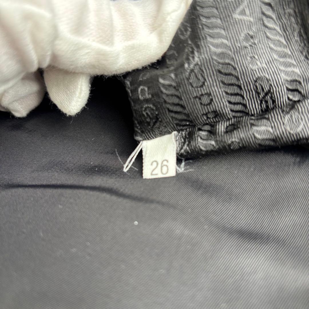 極美品 PRADA プラダ ショルダーバッグ テスートナイロン レザー ブラック