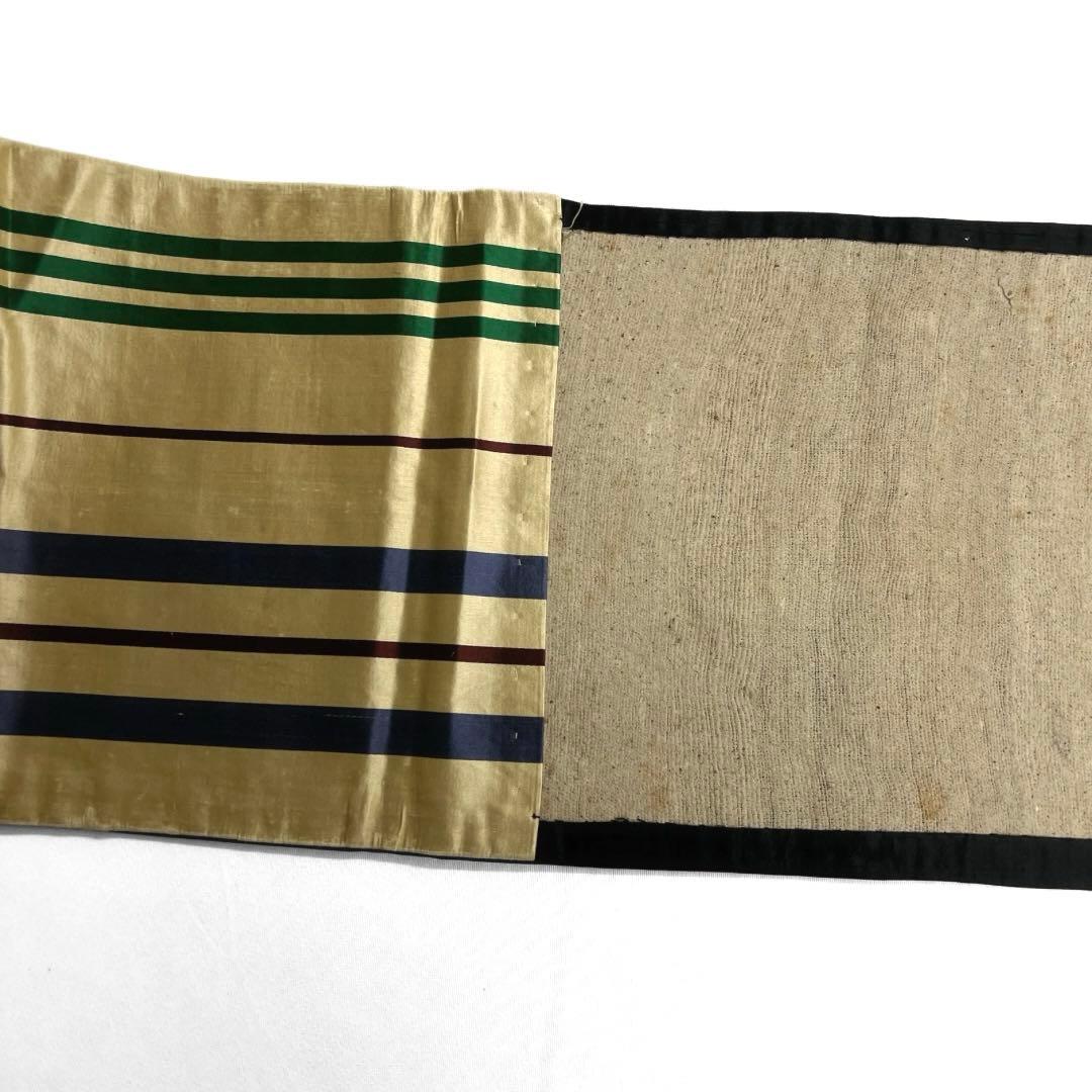 アンティーク　開き名古屋帯　刺繍　打ち出の小槌　鈴　花模様　着物　103a d